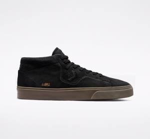 Converse CONS Louie Lopez Pro Nubuck Usnje Skate Čevlji Črna / Svetloba Rjav | CV-230LAO