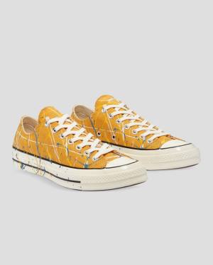 Converse Chuck 70 Archive Print Paint Splatter Nizke Superge Rumena | CV-594GDR