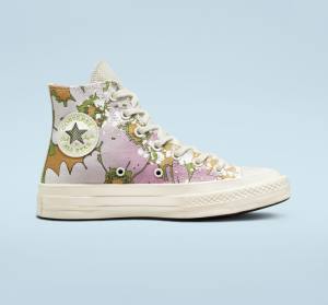 Converse Chuck 70 Crafted Florals Visoke Superge Olivno Zelene | CV-317UEZ