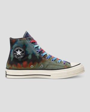 Converse Chuck 70 Plaid Tie Dye Visoke Superge Črna | CV-149OXB