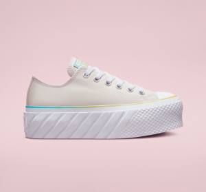 Converse Chuck Taylor All Star 2X Lift Platform Gradient Nizke Superge Bela / Modra | CV-708JIY