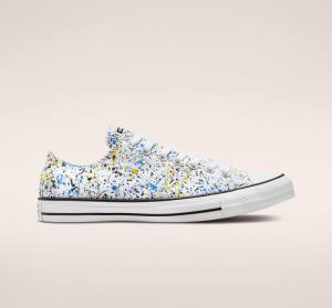 Converse Chuck Taylor All Star Archive Paint Splatter Nizke Superge Bela / Modra | CV-978NGC