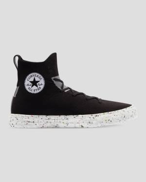 Converse Chuck Taylor All Star Crater Renew Knit Visoke Superge Črna | CV-257TBK