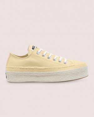 Converse Chuck Taylor All Star Espadrille Platform Nizke Superge Bež | CV-684EQO