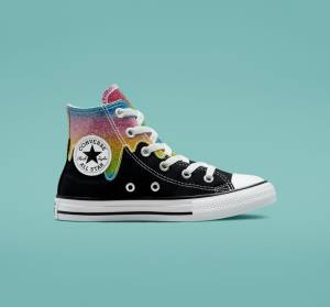 Converse Chuck Taylor All Star Glitter Drip Visoke Superge Črna / Bež Bela / Roza | CV-860IOL