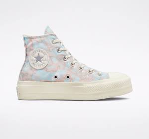 Converse Chuck Taylor All Star Lift Platform Marble Visoke Superge Srebrna | CV-073IML