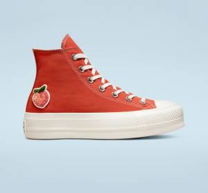 Converse Chuck Taylor All Star Lift Platform Peaches Visoke Superge Oranžna / Črna | CV-421GSW