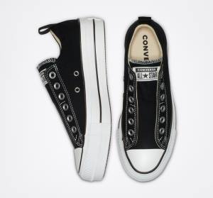 Converse Chuck Taylor All Star Lift Platform Slip Nizke Superge Črna / Bela | CV-480JFU