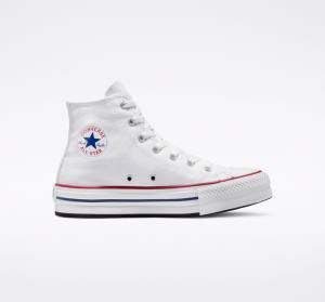 Converse Chuck Taylor All Star Lift Platform Visoke Superge Bela / Temno Rdeča / Mornarica | CV-780HKB