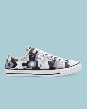 Converse Chuck Taylor All Star Logo Print Nizke Superge Črna | CV-297EGQ