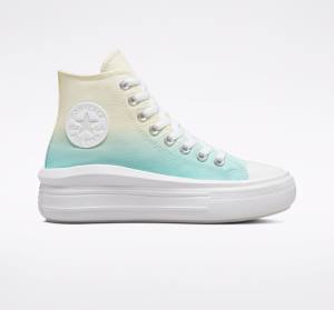 Converse Chuck Taylor All Star Move Platform Ombre Visoke Superge Bela | CV-024BYK