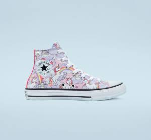 Converse Chuck Taylor All Star Neon Unicorn Visoke Superge Roza / Večbarvni / Bela | CV-285MKY