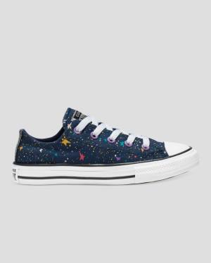 Converse Chuck Taylor All Star Star Print Nizke Superge Modra Roza | CV-719XTN