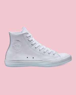 Converse Chuck Taylor All Star Usnje Visoke Superge Bela | CV-310MTK