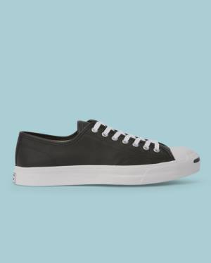 Converse Jack Purcell Foundational Usnje Nizke Superge Črna | CV-813ASC