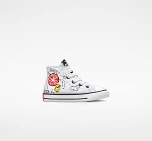 Converse Peanuts Chuck Taylor All Star Easy-On Visoke Superge Bela / Črna / Rdeča | CV-235ZSM