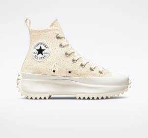 Converse Run Star Hike Platform Daisy Visoke Superge Bež Bela | CV-503QNG