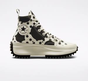 Converse Run Star Hike Platform Polka Dots Visoke Superge Črna | CV-320PWD