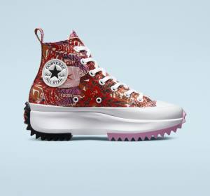 Converse Run Star Hike Platform Tropical Florals Visoke Superge Oranžna / Črna / Bela | CV-105DRF