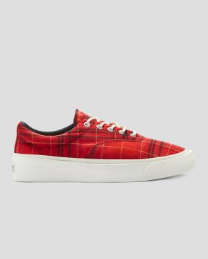 Converse Skidgrip Twisted Plaid Nizke Superge Rdeča | CV-079PKA