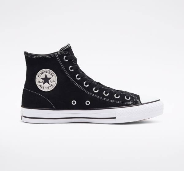 Converse CONS Chuck Taylor All Star Pro Suede Skate Čevlji Črna / Bela | CV-068KGM