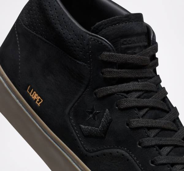 Converse CONS Louie Lopez Pro Nubuck Usnje Skate Čevlji Črna / Svetloba Rjav | CV-230LAO