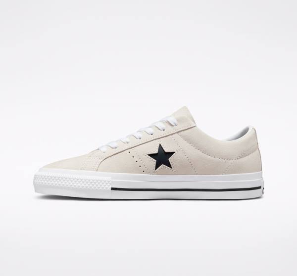 Converse CONS One Star Pro Suede Skate Čevlji Bela / Črna | CV-256GIV