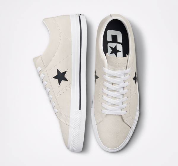 Converse CONS One Star Pro Suede Skate Čevlji Bela / Črna | CV-256GIV