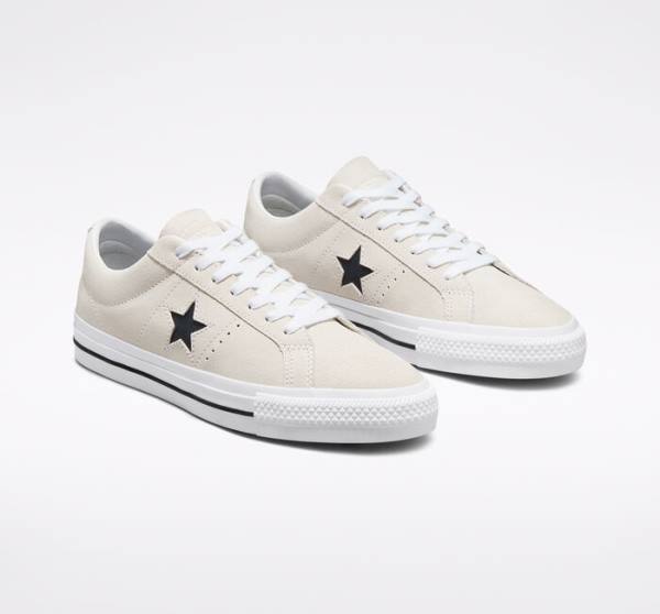 Converse CONS One Star Pro Suede Skate Čevlji Bela / Črna | CV-256GIV