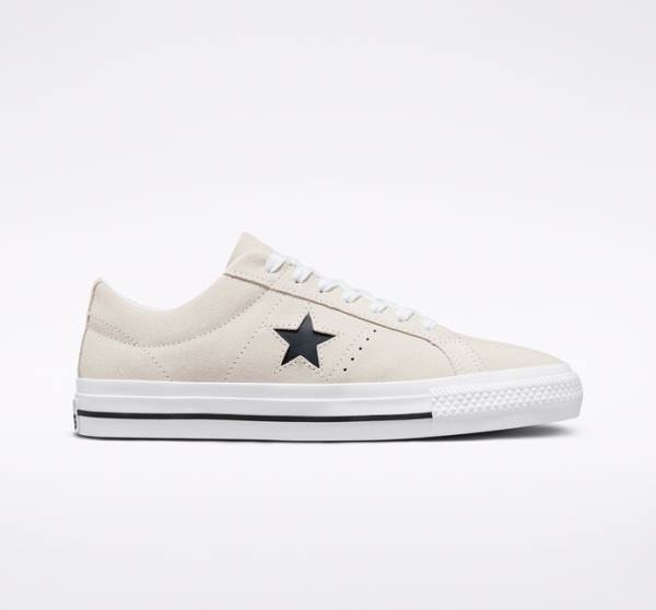 Converse CONS One Star Pro Suede Skate Čevlji Bela / Črna | CV-256GIV