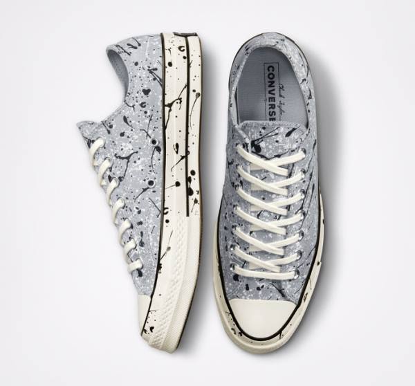 Converse Chuck 70 Archive Paint Splatter Nizke Superge Siva / Črna / Bela | CV-253SVW