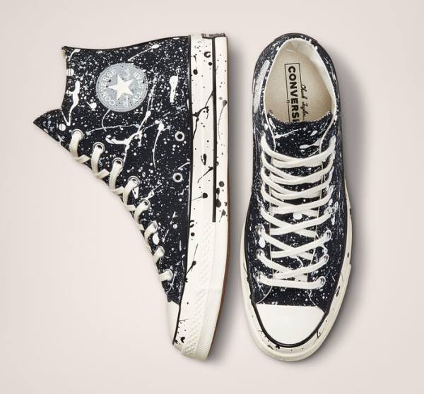 Converse Chuck 70 Archive Paint Splatter Visoke Superge Črna / Siva | CV-258EAO