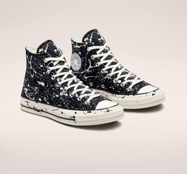 Converse Chuck 70 Archive Paint Splatter Visoke Superge Črna / Siva | CV-258EAO