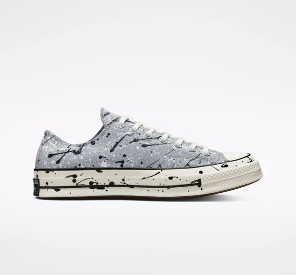 Converse Chuck 70 Archive Paint Splatter Nizke Superge Siva / Črna / Bela | CV-812XJT