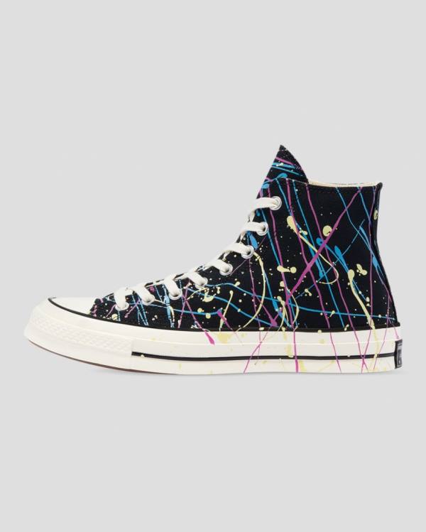 Converse Chuck 70 Archive Print Paint Splatter Visoke Superge Črna | CV-021IDW