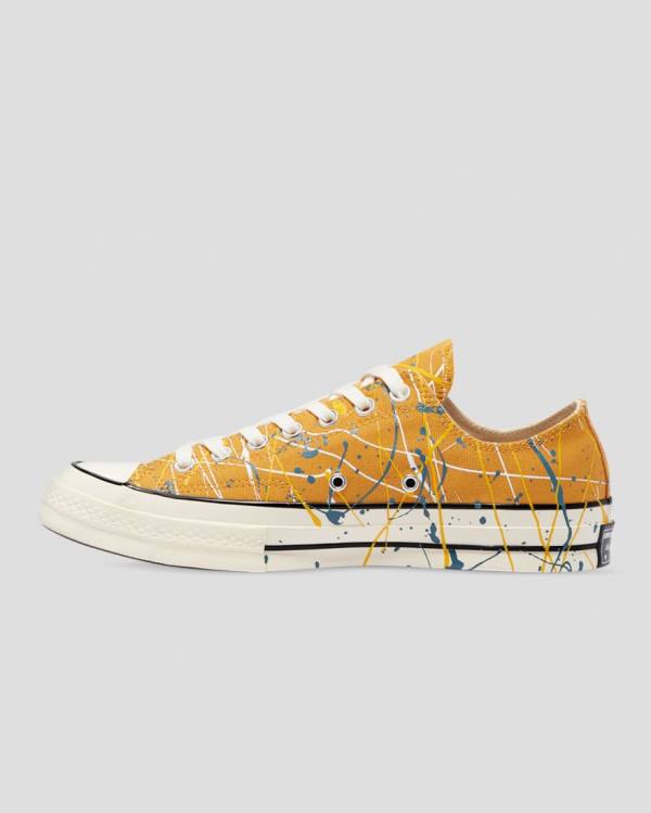 Converse Chuck 70 Archive Print Paint Splatter Nizke Superge Rumena | CV-263QYX