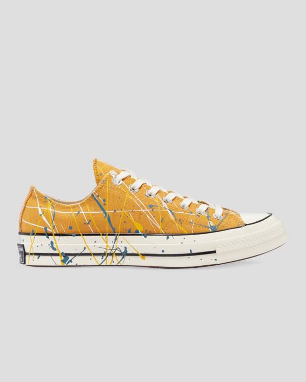 Converse Chuck 70 Archive Print Paint Splatter Nizke Superge Rumena | CV-263QYX