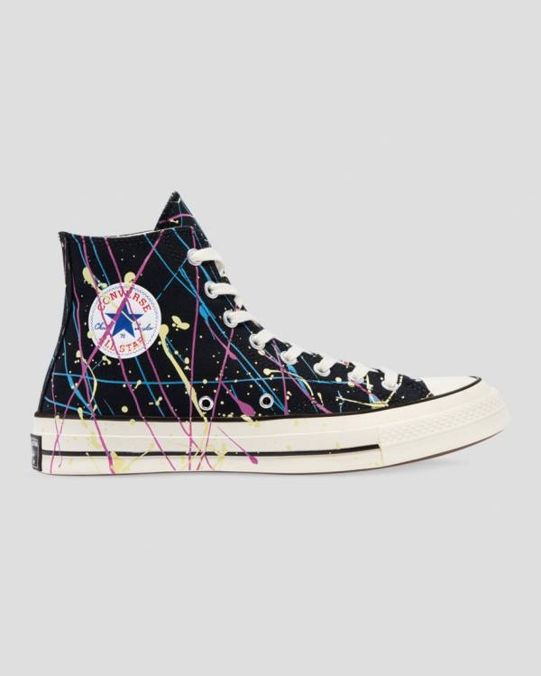 Converse Chuck 70 Archive Print Paint Splatter Visoke Superge Črna | CV-902SFR