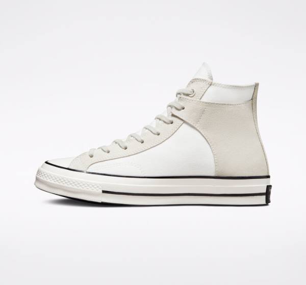 Converse Chuck 70 Crafted Canvas Visoke Superge Bela / Črna | CV-548XJM