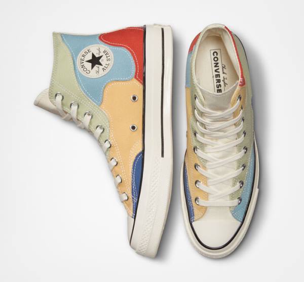 Converse Chuck 70 Crafted Patchwork Visoke Superge Olivno Zelene | CV-098IZF