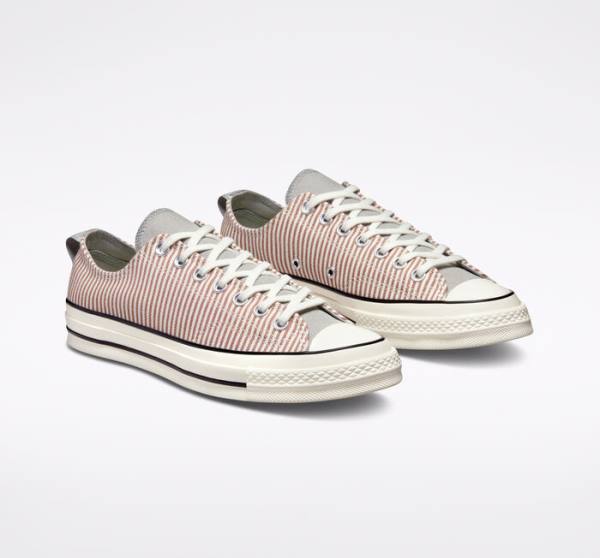 Converse Chuck 70 Crafted Stripe Nizke Superge Olivno Zelene | CV-365CQF