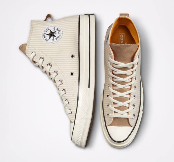 Converse Chuck 70 Crafted Stripe Visoke Superge Rjav | CV-423PVC