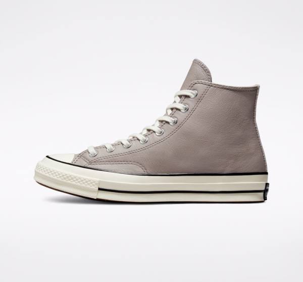 Converse Chuck 70 Crafted Usnje Visoke Superge Siva / Črna | CV-142XOQ