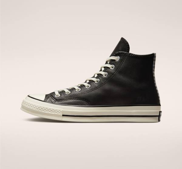 Converse Chuck 70 Crafted Usnje Visoke Superge Črna | CV-291JWF