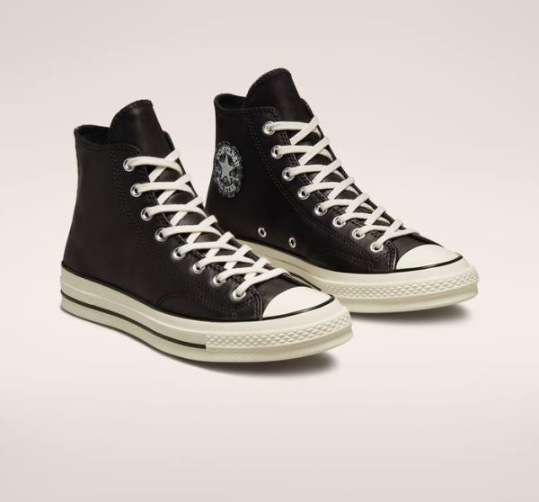 Converse Chuck 70 Crafted Usnje Visoke Superge Črna | CV-291JWF