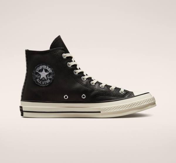 Converse Chuck 70 Crafted Usnje Visoke Superge Črna | CV-291JWF