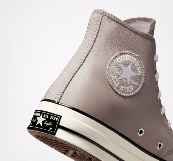 Converse Chuck 70 Crafted Usnje Visoke Superge Siva / Črna | CV-397OIE