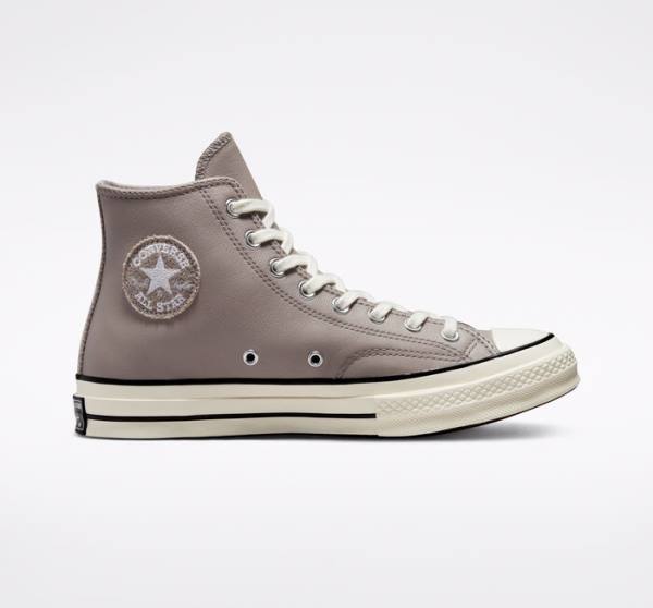 Converse Chuck 70 Crafted Usnje Visoke Superge Siva / Črna | CV-397OIE