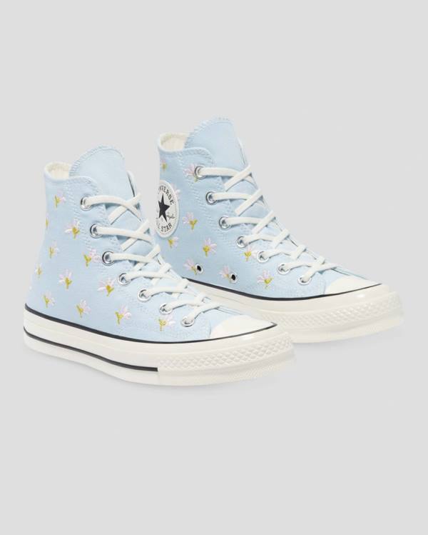 Converse Chuck 70 Embroidered Garden Party Visoke Superge Modra | CV-094VIY