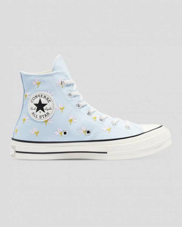 Converse Chuck 70 Embroidered Garden Party Visoke Superge Modra | CV-094VIY